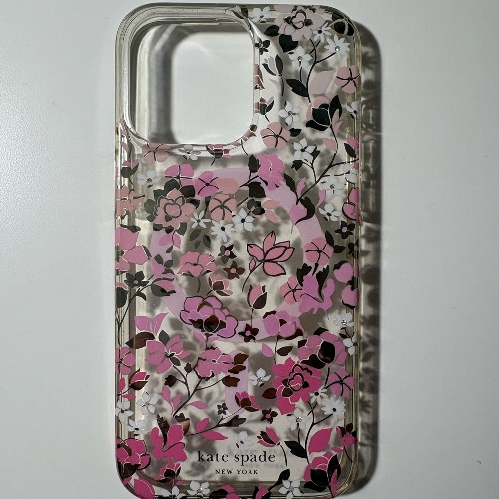 kate spade new york iPhone 15 Pro Max Case - Flowerbed Pink Ombre